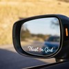 Zephyraxis 3PCS Trust in God Rearview Mirror Sticker, God is