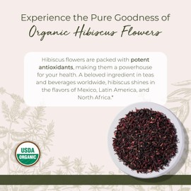 Starwest Botanicals Organic Hibiscus Flowers - Dried Hibiscus Flowers for Loose Leaf Herbal Tea, Natural Source of Antioxidants, Cut & Sifted, Certified Kosher, Non-GMO - Bulk 1 lb Bag (Pack of 2)