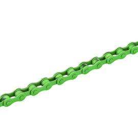 ZONKIE - Cadena de bicicleta de una sola velocidad de 1/2 x 1/8 pulgadas, 116 eslabones (verde, 1/2 pulgadas x 1/8 pulgadas, 116 eslabones)
