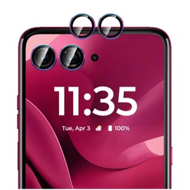 GIOPUEY [Complete Protection Camera Protection Compatible with Motorola Razr 60 Ultra, [Double Protection] Metal Ring + Protective Glass, Camera Protection - Black