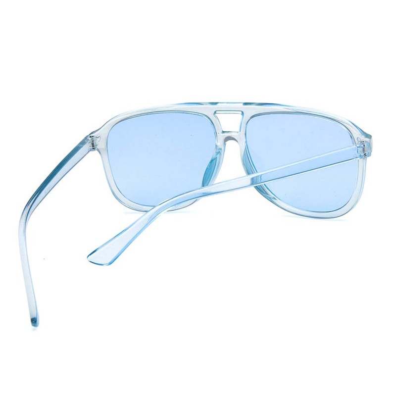 anteojos de sol unisex de moda, color azul y rectangular,