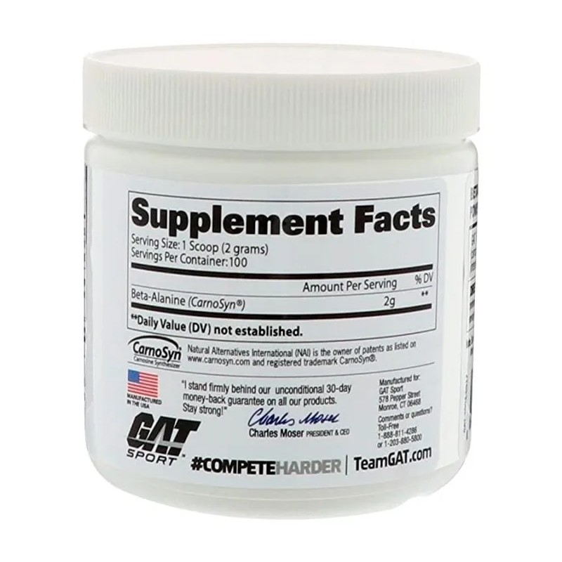 Pre Entreno Beta Alanina 200 Gramos (100 Servicios) Sabor Sin