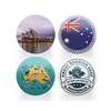 4 x Round Australia Coasters - Travel Sydney Holiday Set
