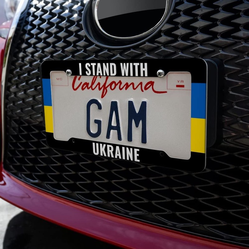GRAPHICS & MORE I Stand with Ukraine License Plate Tag
