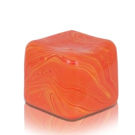 Copfeqyr Grande palla antistress 7 cm Flow Pattern – Squishy Ice Cube, giocattolo sensoriale fidget per bambini e adulti, confezione regalo (arancione)