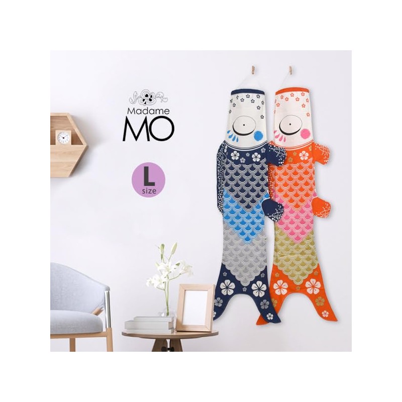 Madame MO Organic Cotton KOINOBORI Koinobori Large BigBlue 140cm