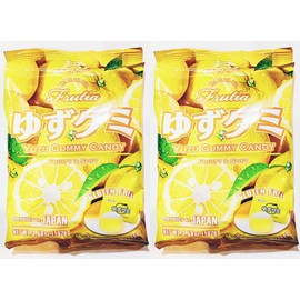 Yuzu Gummy Candy, Fruity & Soft, Gluten Free, 3.59oz, Product of Japan,2 Pack