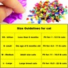 VICTHY 140pcs (14 Colors) Cat Nail Caps, Cat Claw Covers