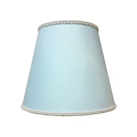 Royal Designs, Inc. HB-645 Designer Empire Hardback Lamp Shade with Top and Bottom Trim, (8x14x11) (Lite Blue, Single)