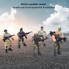 6PCs Movable Military Soldier Police Models with Joint and Weapons