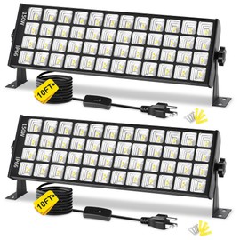 150W Shop Light, 18000LM 6000K Daylight White Super Brighter LED Shop Light, IP66 Waterproof Garage Light with On/Off 10 FT Cord Bay Light for Workshop Yard Garage Warehouses Yard 2 Pack