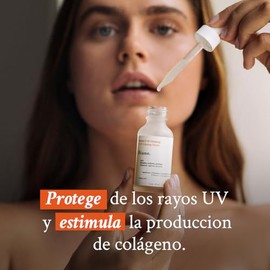 Serum de Vitamina CE y Ginseng  Con cido Hialurnico y Adaptgenos  Antimanchas e Iguala el Tono de la Piel. Recupera el Brillo Natural  Frmula Vegana  