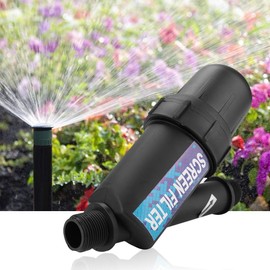 Oumefar 3/4" Large Capacity Disc Filter Stainless Steel Water Screen Filter 3/4 Inch Effective Water Filter for Drip Irrigation Water Tank Pool Pump DN25