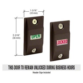 CRL Dark Bronze Finish Open/Locked Lock Indicator