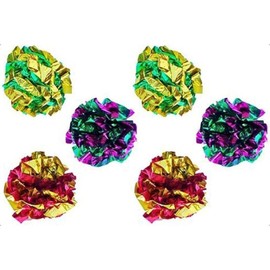 Original Mylar Crinkle Balls Cat Toys - 12 Pack - Size: 12 Pack