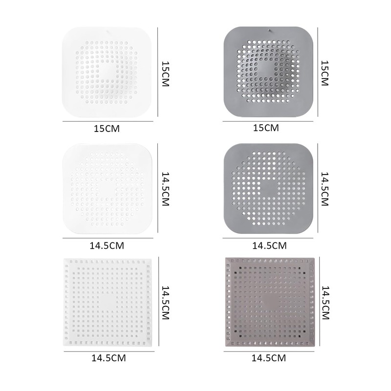 6 Pieces Floor Drain Net, Square Filter Net, Sink Anti-Clogging