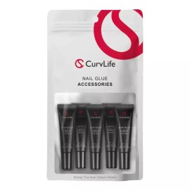 Curve Life 커브라이프 네일 팁 세미 솔리드 2g (5개) - 손톱을 누르는 데 매우 강하고 부드러운 젤 빠른 건조 자외선 Curvlife Nail Tip Semi Solid 2g (5pcs) - Very Strong and Soft Gel for Pressing Nails, Fast Drying UV LED