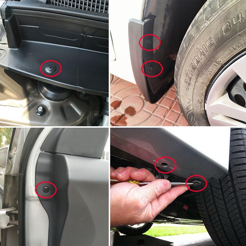 QZKJQDD 6 mm Expansion Rivets Plastic, Mudguard Rivets, Mounting Clips,