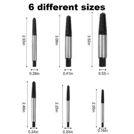 VIVIIHOO Professional Screw Extractor Set - 6 Pieces Left Extractor Kit for Damaged Screws & Pipes, Includes Tool Box, Screw Extractor Set for Quick Repairs