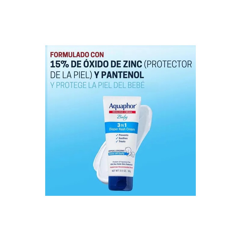 Crema Antipañalitis Aquaphor 3 En 1 Bebe 3.5 Oz Ya