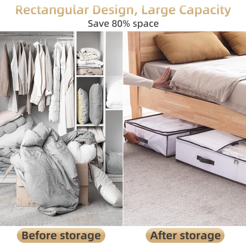 TAILI Under Bed Jumbo Vacuum Seal Storage Bags for Comforters