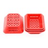 Odoria 1/12 Scale Miniature Plastic Baskets 6Pcs Dollhouse Accessories, Red
