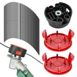 CDIYTOOL Bosch F016800431 Trimmer Line, Replacement for Bosch Strimmer AFS 23-37 Brush Cutter, 37cm x 3.5mm Strimmer Line with F016F04841 Spool Cover, F016F04839 Cutting Head (Pack of 53)