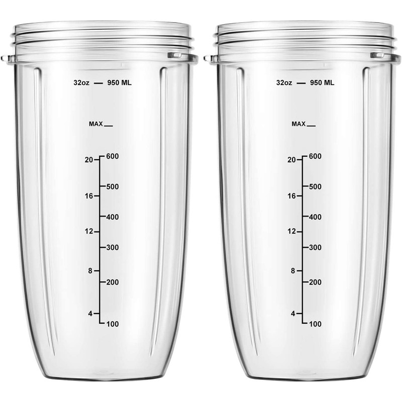 Replacement Parts 32oz Blender Cups (2 Packs) Replacement Blender Cups