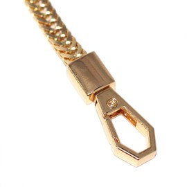 Model Worker Correa de cadena plana de hierro, correas de cadena para bolso, cadenas de hombro, cruzadas, correas de cadena de hueso de serpiente con hebillas de metal (23.6 pulgadas, dorado)