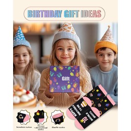 VROCUSE 10th Birthday Gifts Ideas for Girls - Double Digits Birthday Socks for 10 Year Old Tween Girls
