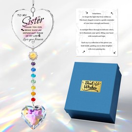 Sister Gifts from Sister,Birthday Gifts for Women Friend Crystal Suncatcher