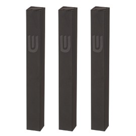 3* Aluminum Mezuzah Case - Black Matte Tone Modern Design 4" 10cm Hebrew Parchment Scroll Case