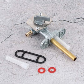 Motorcycle Fuel Tank Switch Aluminum and Plastic Fuel Tank Valve for Fuel Tap for LT80 LTZ400 Z400 LTZ250 LTF300 Silver and White XVS650 Fuel Tap Motorbike Accessories
