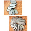 POFET 10pcs Natural Wood Slices, Oval, 8-9cm, Rustic Tree Bark