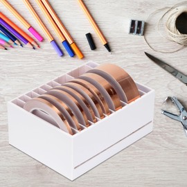 KVMORZE Copper Foil Dispenser, Arylic Stained Glass Copper Foil Tool Tape Copper Foil Tape Dispenser, Stained Glass Supplies Foil Dispenser for Stained Glass Art Tools Storage