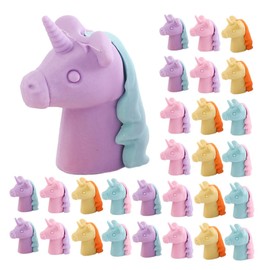 Operitacx 36Pcs top hat Pencil Eraser Tops Rainbow erasers Puzzle Pencil Small Pencil pet Christmas Prize Pencil Head Removable Small Eraser Child Animal