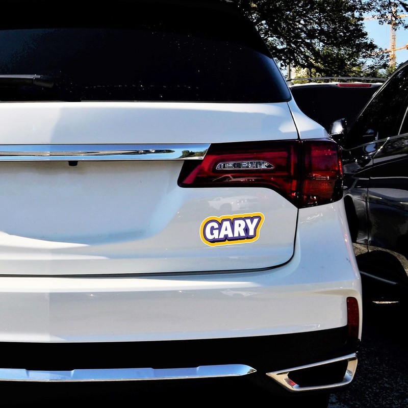 Gary Name Sticker - Waterproof Vinyl Decal for Car Bumper,
