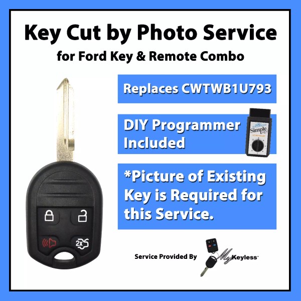 Ford (Aftermarket) -Key Cut by Photo- Service for New Ford