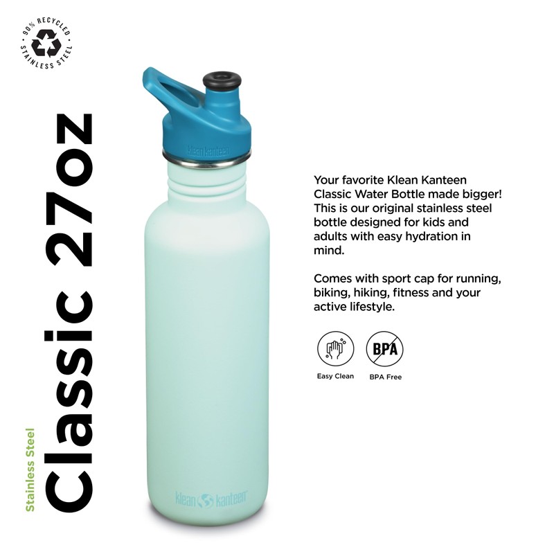 Klean Kanteen Unisex - Adult Klean Kanteen-1008444 Bottle, Blue Tint,
