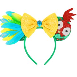 Mouse Ears Headband - Handmade Tropical Turkey Ears for Photography, Cosplay & Party, Festival-Themed Hair Accessories for Women