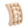 Wooden Massage Ball Roller with 10 Beads Deep Tissue Relief