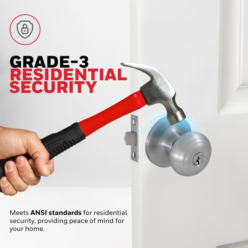 Honeywell 8101301 Classic Entry Door Knob, Satin Nickel