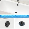 Matte Black Bathtub Drain Replacement Kit with Two-Hole Faceplate Drain