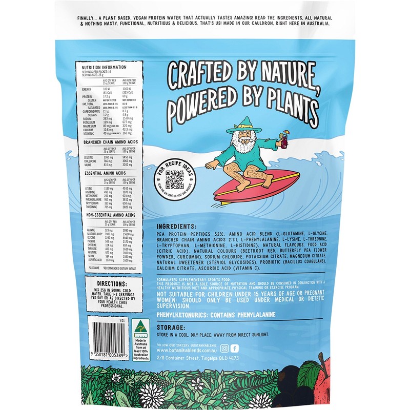 Botanika Blends Plant Protein Water Apple Blackcurrant 400g