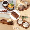 JJUNW Salt and Pepper Grinder Mill Tray, Acacia Wood Tray,