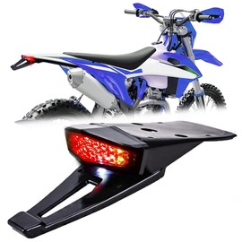 DREAMIZER Rear Fender Black 12V LED Tail Light Brake Lamp Turn Signals For Off-road Motorcycle Motocross Dirt Bike（Black#3