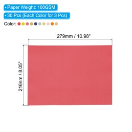 PATIKIL 30 Sheets Vellum Paper 8.5x11inches, Printable Translucent Paper 100GSM Colored for Invitations Laser Inkjet Printing Card Making Crafting Wedding Tracing, Multicolored