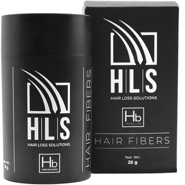 HLS (Hair Loss Solutions) - Hair Fibres, Instantly Conceals Thinning and Balding Hair. Our HLS Hair Powder is Undetectable and is an Instant Hair Thickener, Hair Fibers 25g (Medium Brown)