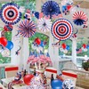 SUNBEAUTY 4th July Party Decorations American Flag Navy Blue Red