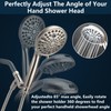 Shower Head with Handheld, All Metal Holder & Extra Long